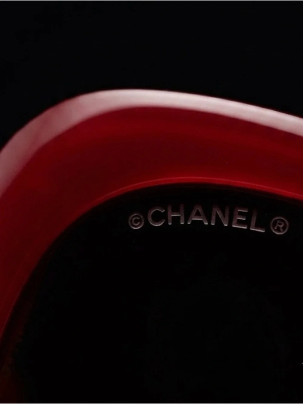 CHANEL Red to Amber Ombre Sunglasses with Silver CC Detail